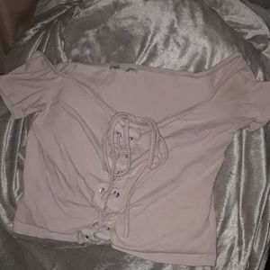 crop top tie up front